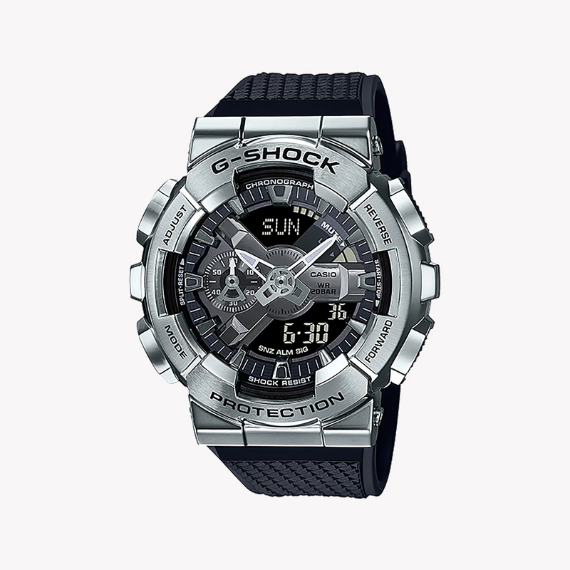 Casio G-Shock Gm-110-1adr - Adventure Awaits Men's Sporty Timepiece With Silver Case & Black Band by i-watch