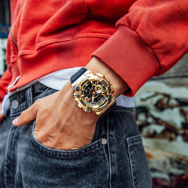 G-Shock Men's Gold & Black Watch, Resin Band | Gm-110g-1a9dr by i-watch