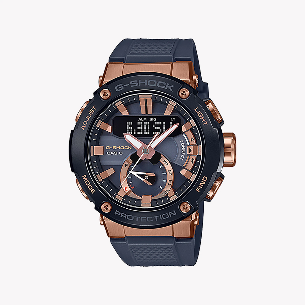 Casio G-Shock Gst-B200g-2adr - Bold Elegance Men's Watch With Rose Gold & Black Resin Band by i-watch
