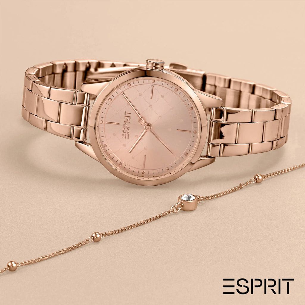 ESPRIT Women's Watch with Rose Gold Stainless Steel Case and Rose Gold Stainless Steel Band-i-Watch-5