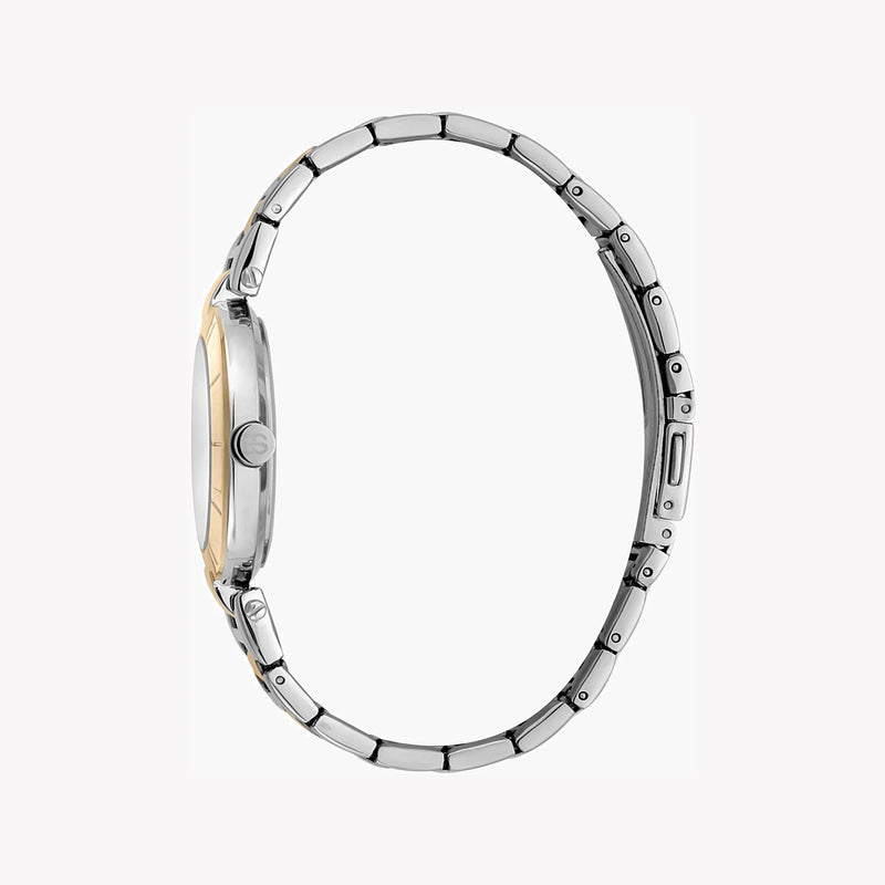 Esprit Women's Silver & Gold Stainless Steel Watch, Silver Dial | Es1l302m0035 by i-watch