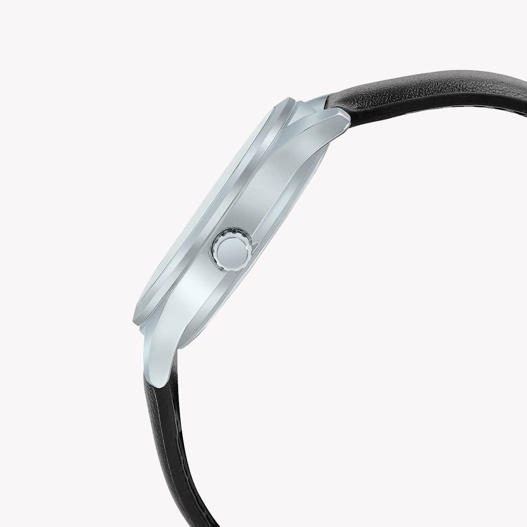 CASIO MTP-VD03L-1A BOLD ELEGANCE - MEN'S STAINLESS STEEL WATCH WITH CARBON DIAL & LEATHER BAND-i-Watch-3