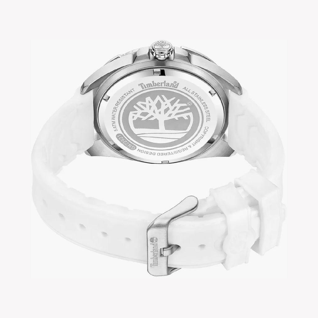 TIMBERLAND TDWGN2202105 ADVENTURE-READY - MEN'S SILVER WATCH WITH WHITE SILICONE BAND & ORANGE DIAL-i-Watch-2