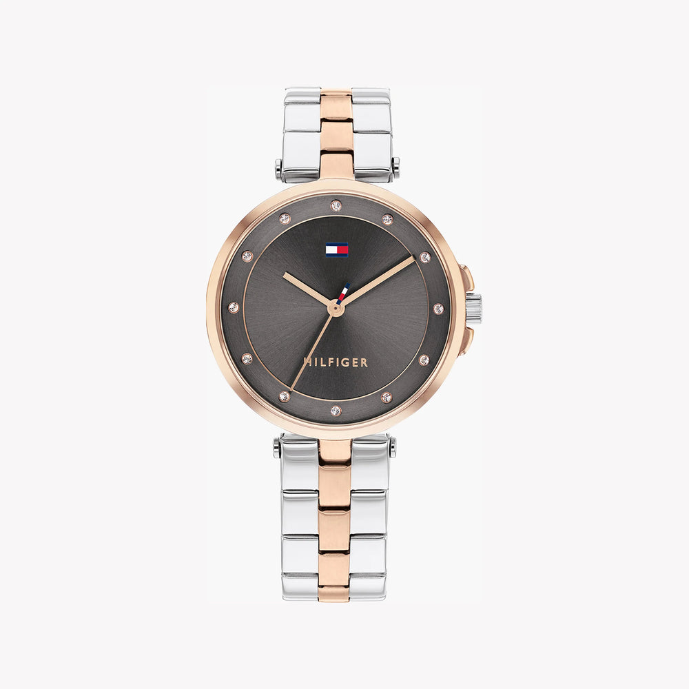 Tommy Hilfiger Women's Silver/Brown Watch, Stainless Steel | 1782377 by i-watch