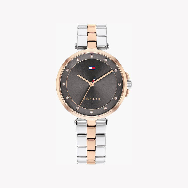 Tommy Hilfiger Women's Silver/Brown Watch, Stainless Steel | 1782377 by i-watch