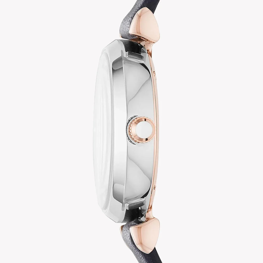 Emporio Armani Women's Silver Watch, Navy Leather | Ar80036 by i-watch