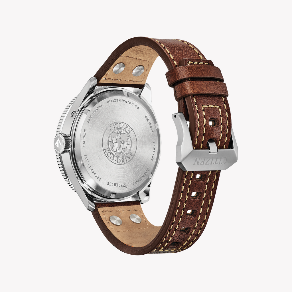 CITIZEN BX1010-11L: ELEGANTLY BOLD – MEN'S ECO-DRIVE WATCH WITH LEATHER STRAP & WORLD TIME FUNCTION-i-Watch-4