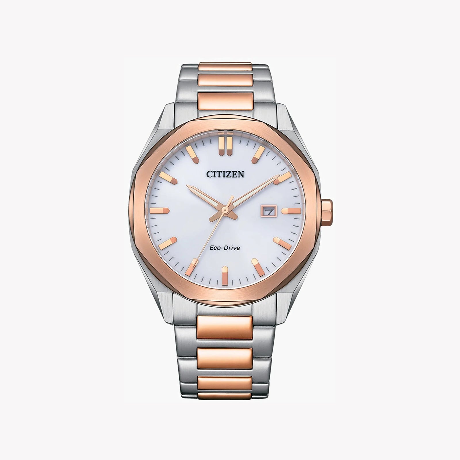 Citizen Men's Silver/Rose Gold Watch, White Dial | Bm7606-84a by i-watch