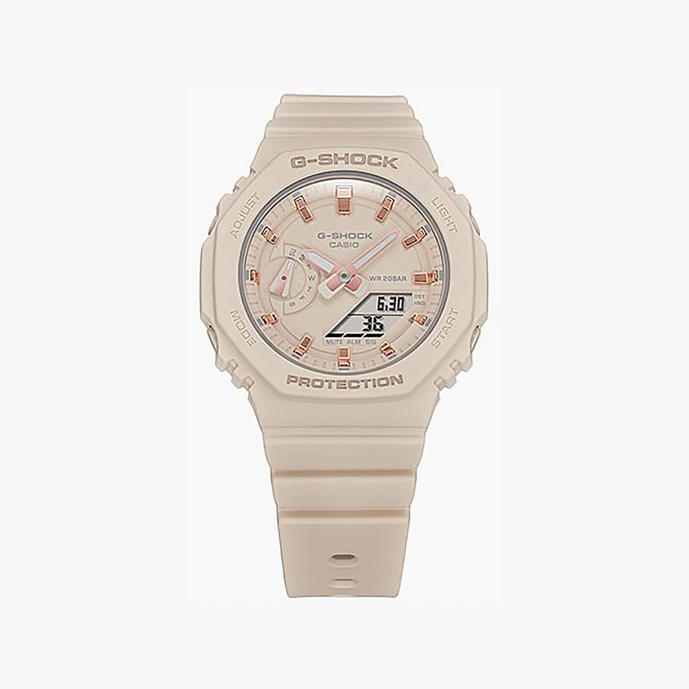 G-Shock Women's Beige Resin Watch, Bold Aesthetic | Gma-S2100-4adr by i-watch