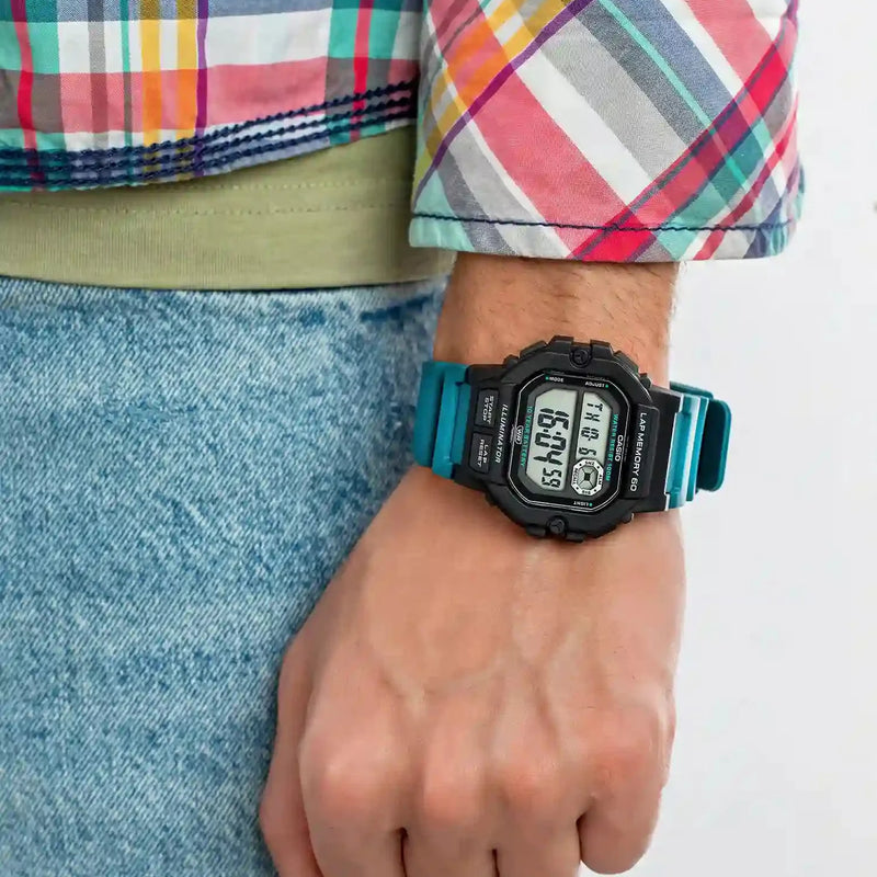 Casio Ws-1400h-3avdf Dynamic Adventurer - Sporty Men's Watch With Black Resin Case And Blue Band by i-watch