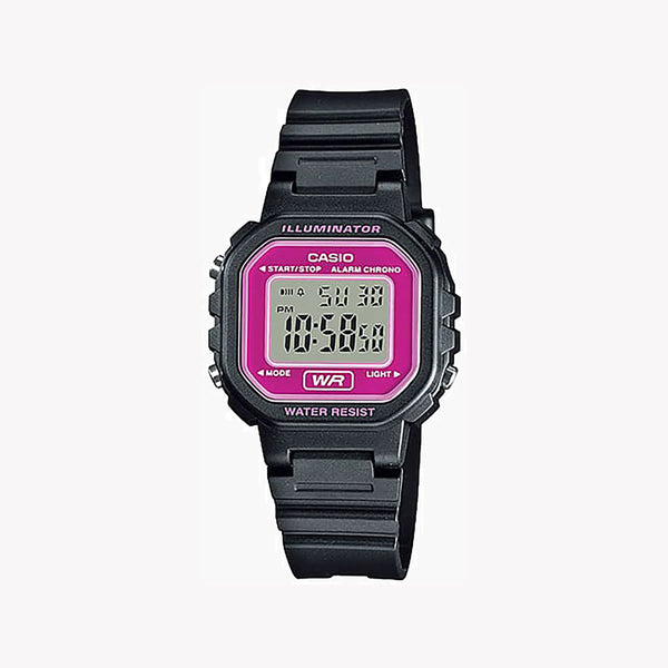 CASIO Women's Watch with Black Resin Case and Black Resin Band