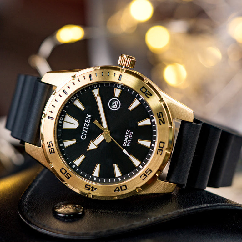 Citizen Bi1043-01e Bold Expression - Men's Gold & Black Urethane Watch For Every Adventure