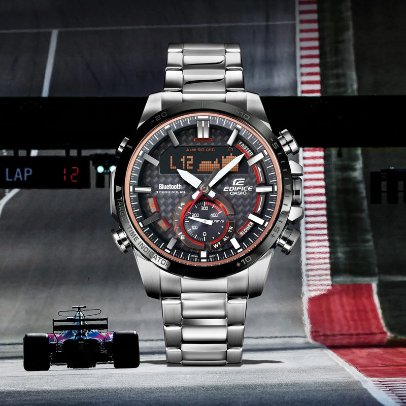 Casio Edifice Ecb-800db-1adr - Sporty Elegance Meets Smart Connectivity Men's Watch by i-watch