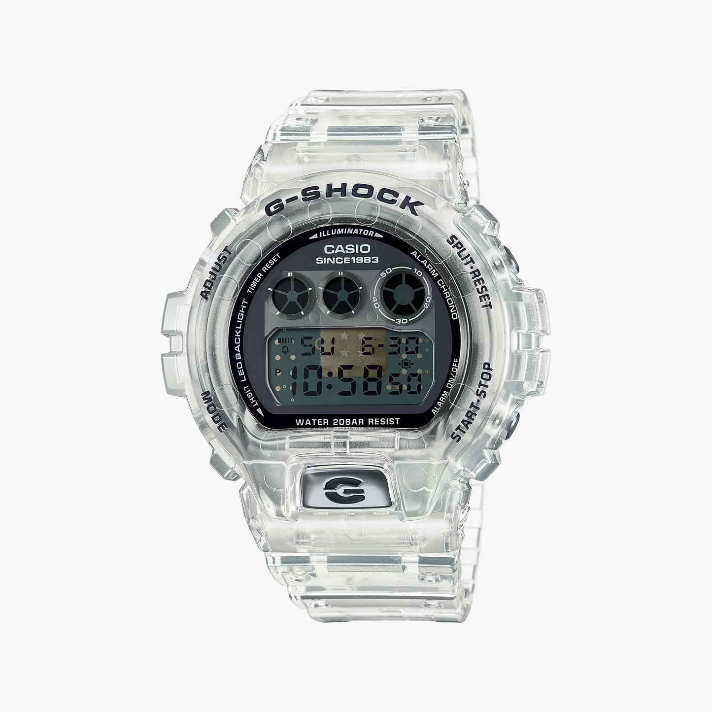 CASIO G-SHOCK DW-6940RX-7 OVERSIZE - CLEAR REMIX SERIE - 40 Anniversary Men's Watch