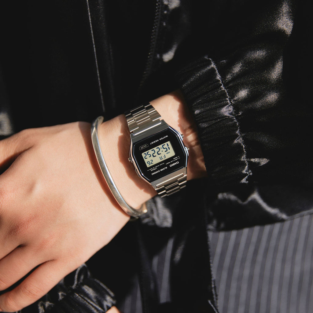 CASIO A-158WEA-1EF - TIMELESS ELEGANCE - SLEEK DIGITAL MEN'S WATCH WITH STAINLESS STEEL BAND-i-Watch-4