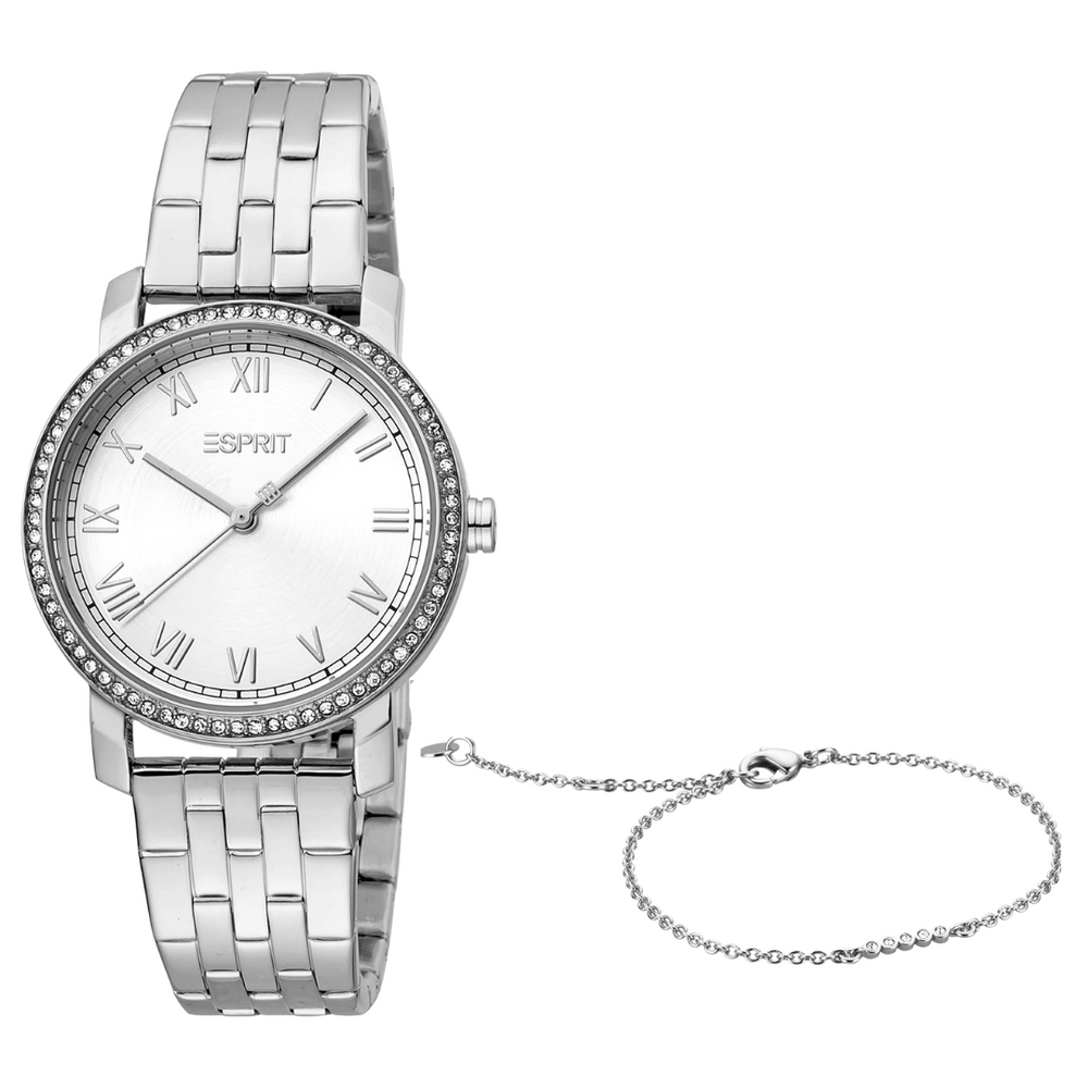 Esprit Women's Silver Stainless Steel Watch, Silver Dial | Es1l195m0015 by i-watch