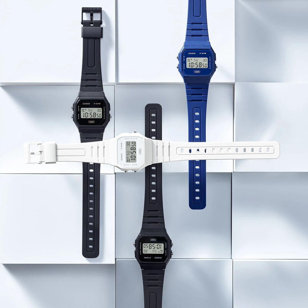 Casio Unisex Resin Watch, Black | F-91wb-1aef by i-watch