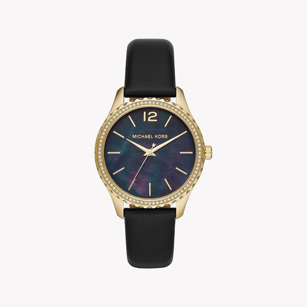 Michael Kors Women's Gold Watch, Black Leather | Mk2911 by i-watch