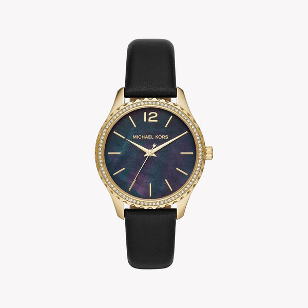 Michael Kors Women's Gold Watch, Black Leather | Mk2911 by i-watch