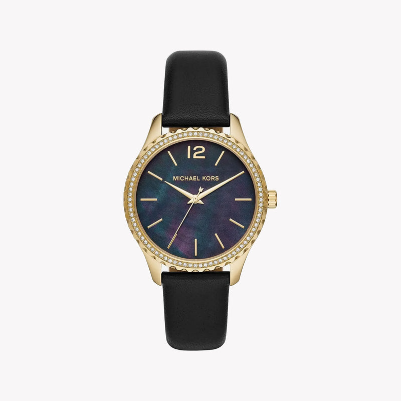 Michael Kors Women's Gold Watch, Black Leather | Mk2911 by i-watch