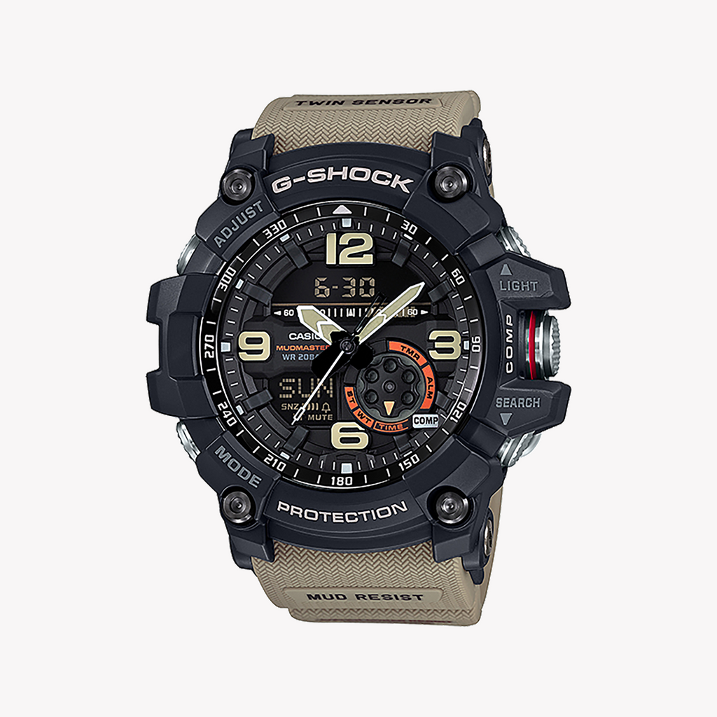 CASIO G-SHOCK GG-1000-1A5DR RUGGED ELEGANCE - ADVENTURE READY MEN'S WATCH with sleek black stainless steel case and dynamic features