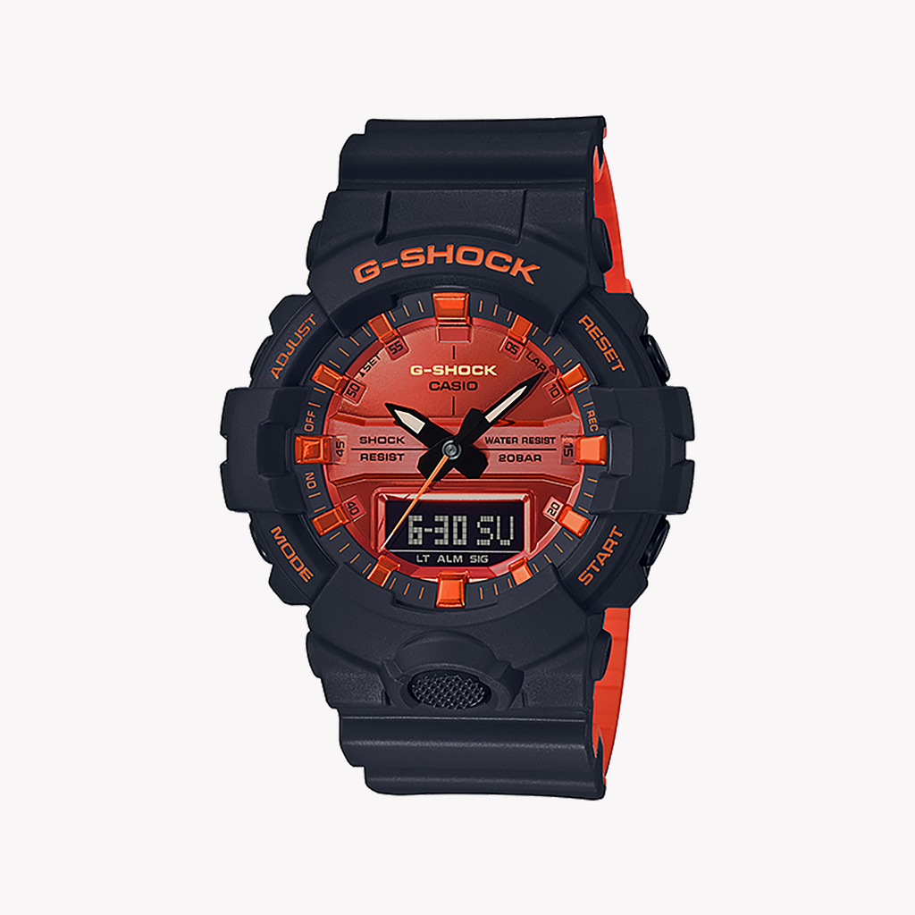 CASIO G-SHOCK GA-800BR-1ADR - BOLD ADVENTURER MEN'S WATCH with Sleek Black Resin & Striking Red Dial