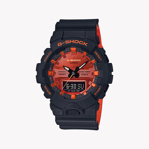 G-Shock Men's Black/Red Resin Watch, Resin Case | Ga-800br-1adr by i-watch