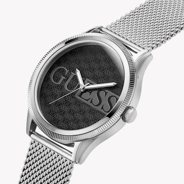 Guess Women's Silver Steel Watch, Black Dial | Gw0710g1 by i-watch