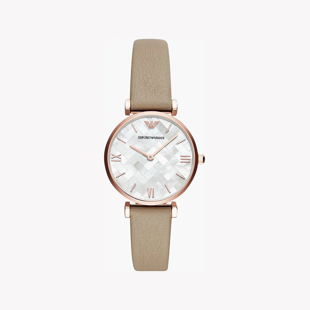 Emporio Armani Women's Rose Gold Watch, White Dial | Ar11111 by i-watch