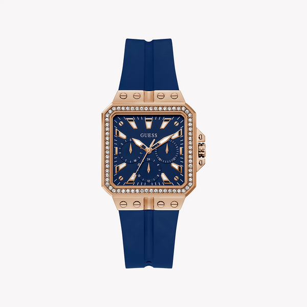 Guess Women's Rose Gold & Blue Silicone Watch | Gw0618l2 by i-watch