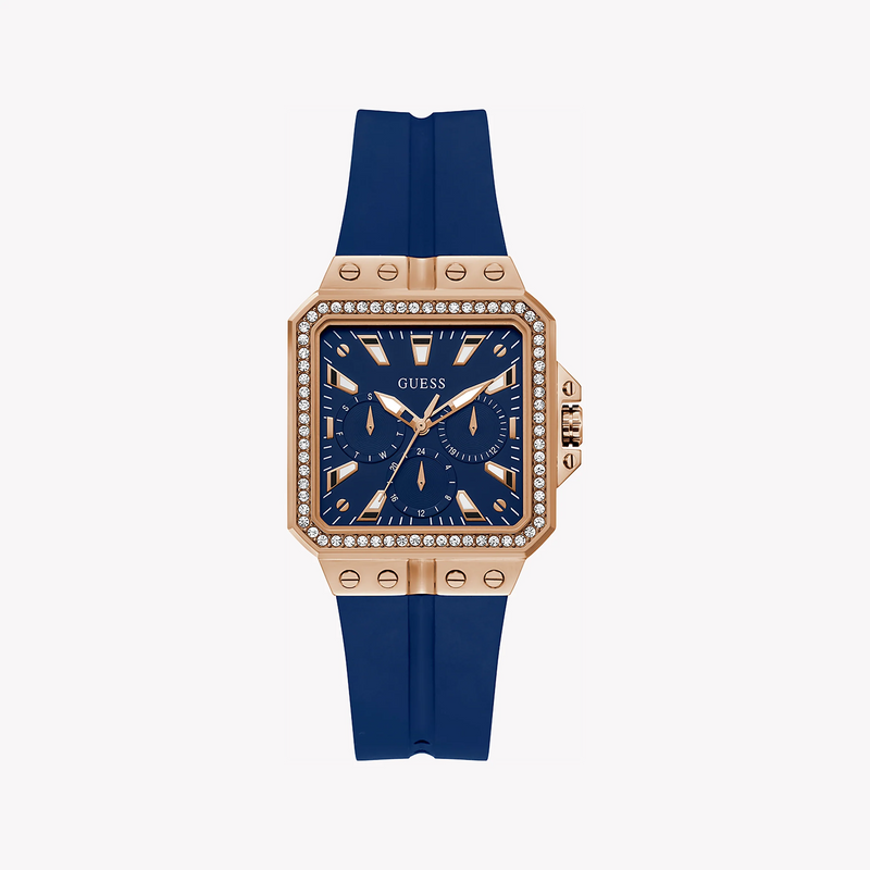 Guess Women's Rose Gold & Blue Silicone Watch | Gw0618l2 by i-watch