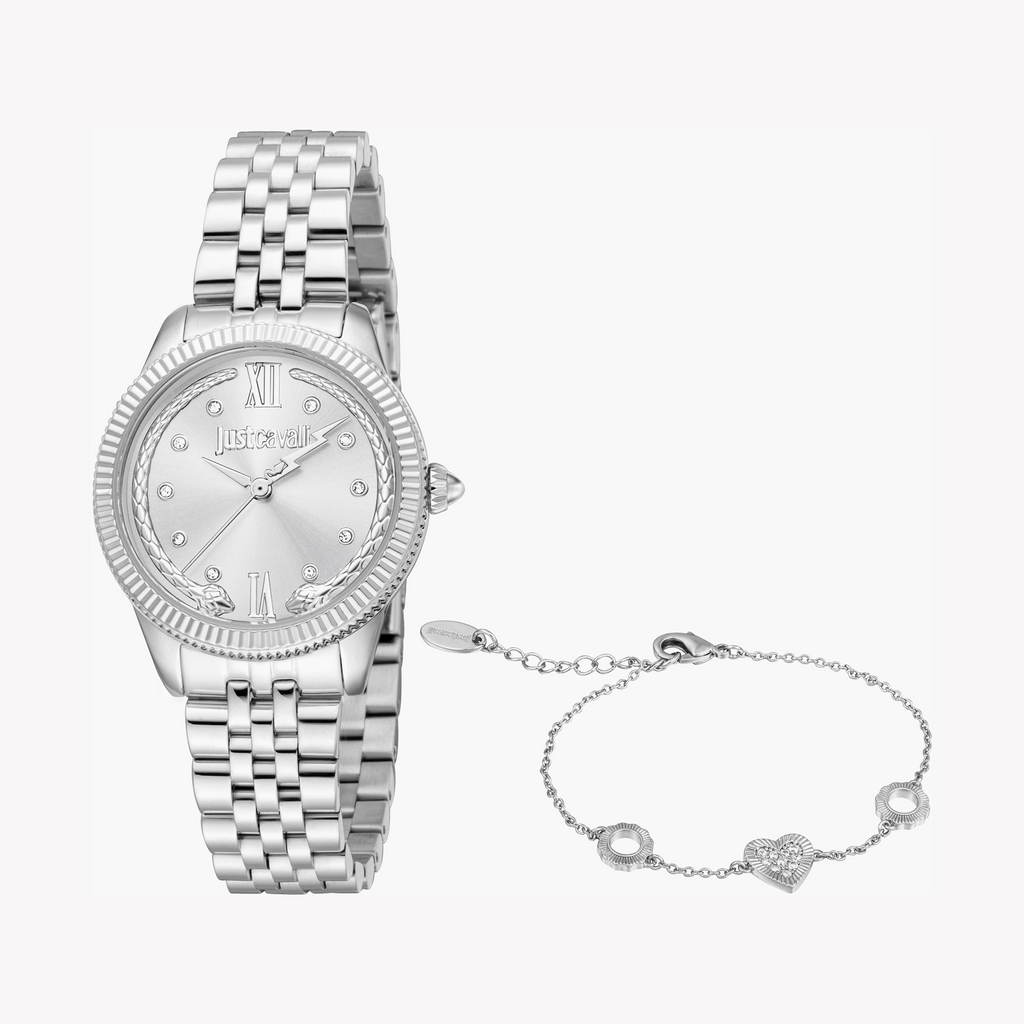 JUST CAVALLI JC1L315M0045 - BOLD SILVER CHARM: Stylish Women's Wristwatch with Sleek Stainless Steel Band-i-Watch-3