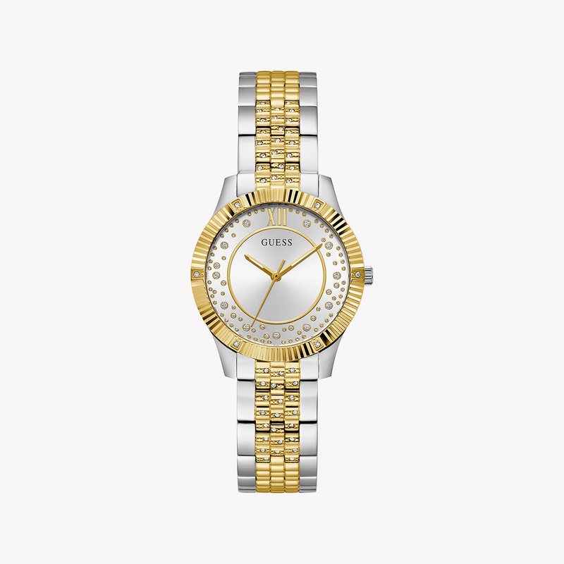Guess Women's Gold & Silver Stainless Steel Watch, Silver Dial | Gw0765l1 by i-watch