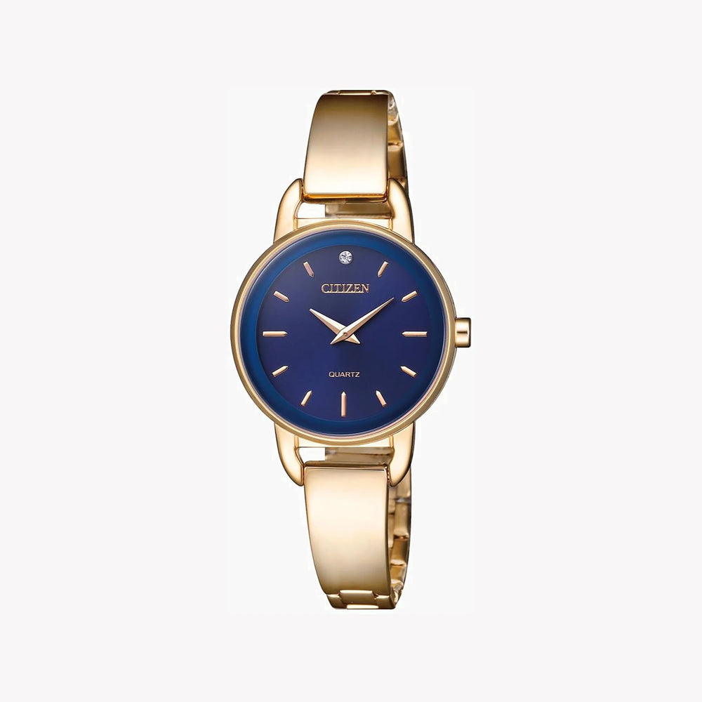 Citizen Ez6373-58l Radiant Charm - Gold & Blue Stylish Women's Watch With Quartz Movement by i-watch