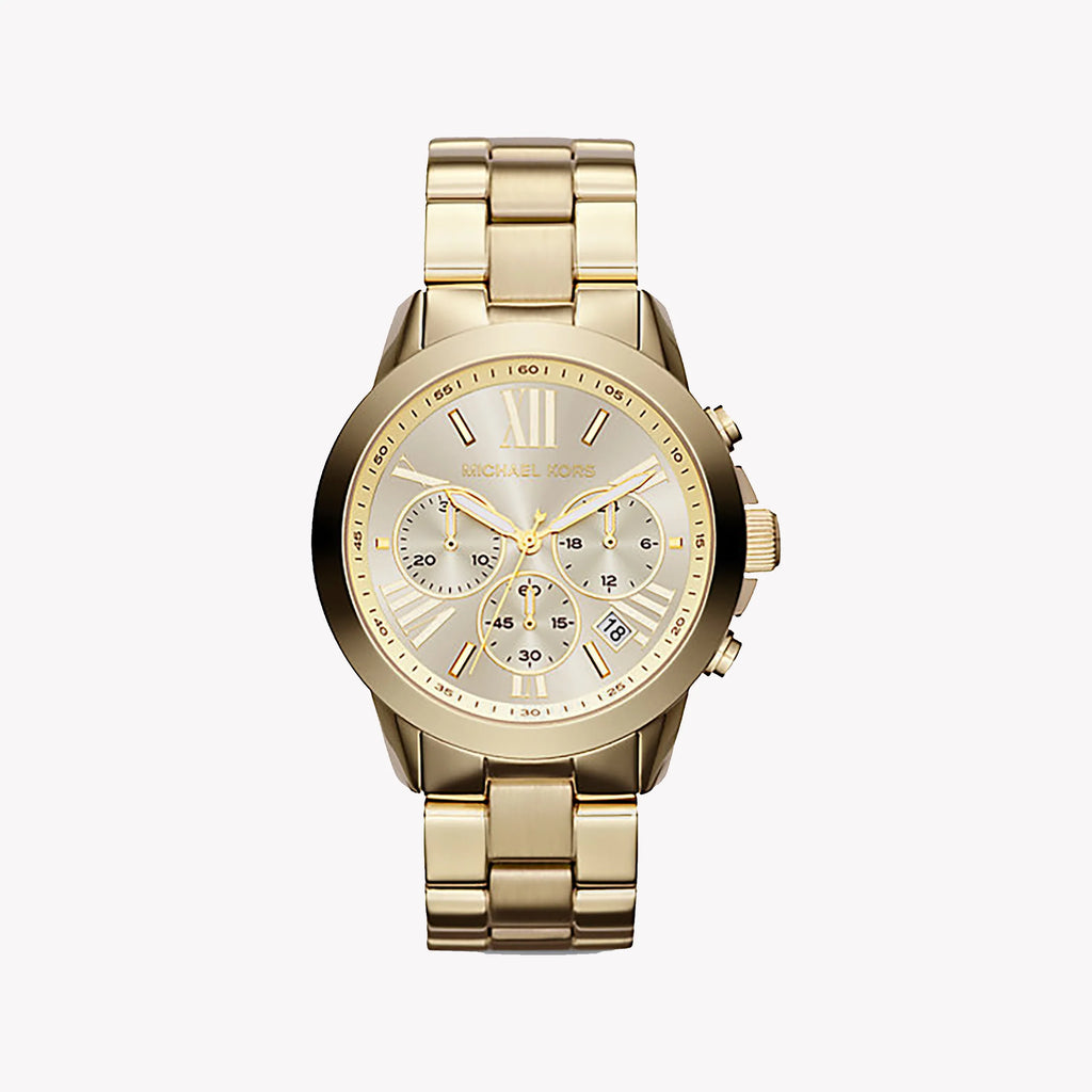 Michael Kors Men's Gold Stainless Steel Watch, Gold Dial Mk5777