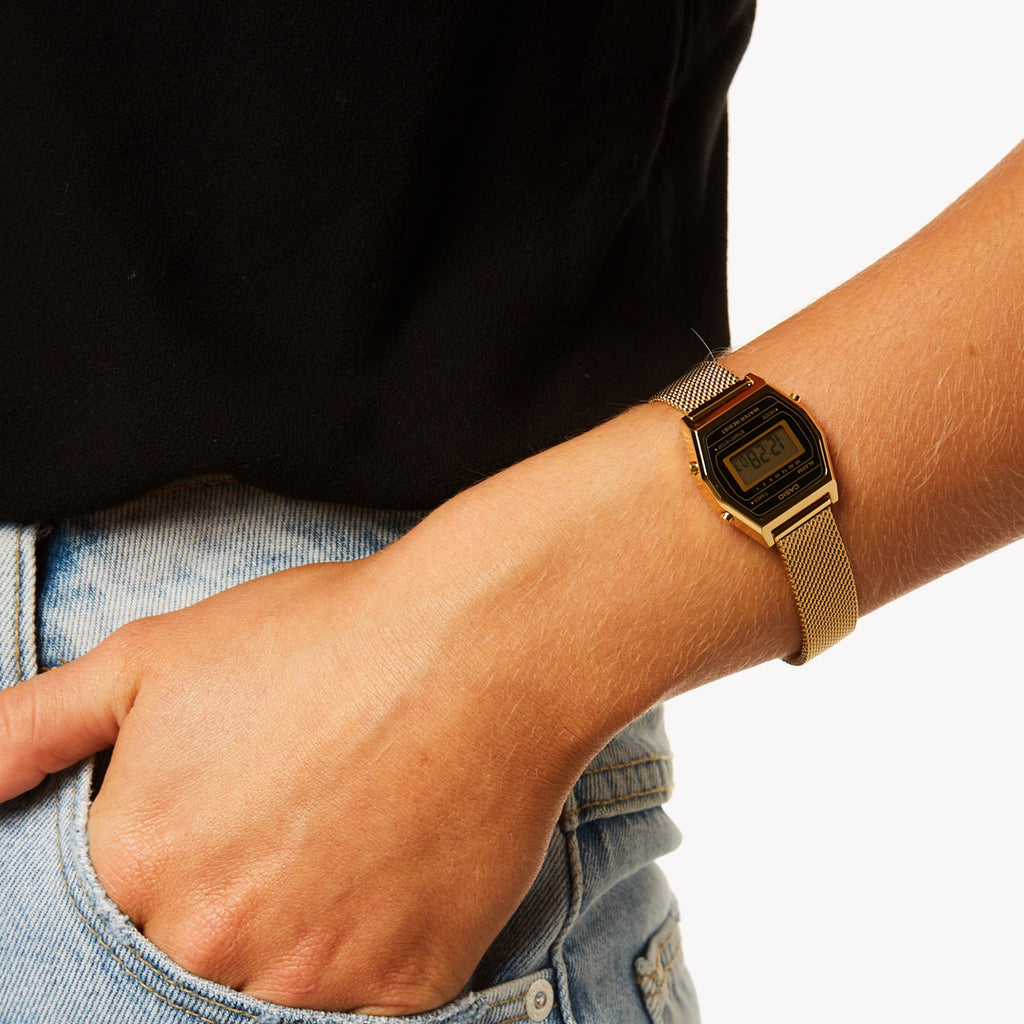 CASIO LA690WEMY-1DF ELEGANT FUNCTIONALITY - GOLDEN GLAMOUR UNISEX WATCH with resin band and vibrant digital display-i-Watch-2