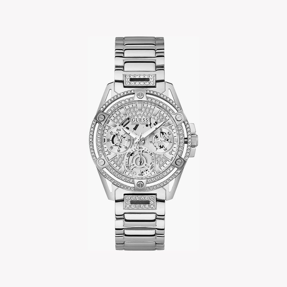 Guess Women's Silver Stainless Steel Watch, Silver Dial | Gw0464l1 by i-watch