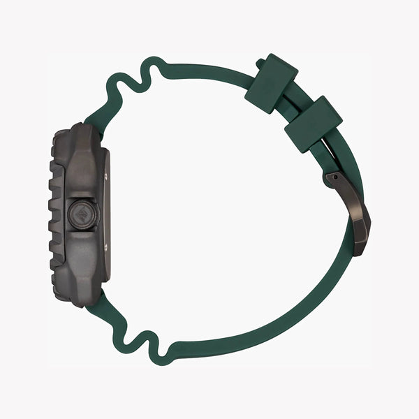 Citizen Bn0228-06w Diver's Delight - Men's Titanium Adventure Watch With Green BAnd and Gray Dial by i-watch