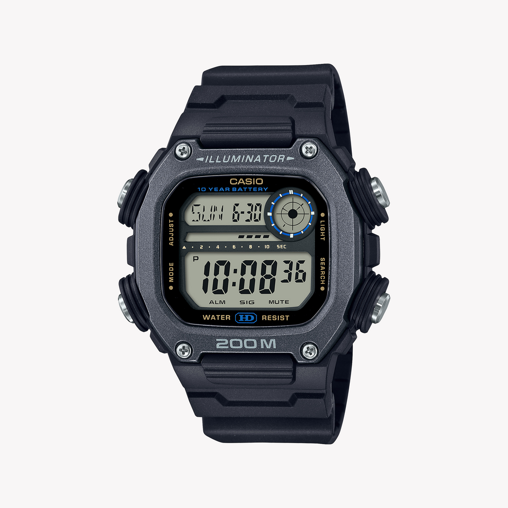 CASIO DW-291HX-1AVDF BOLD ADVENTURE - MEN'S DIGITAL WATCH WITH BLACK RESIN BAND & 20 ATM WATER RESISTANCE