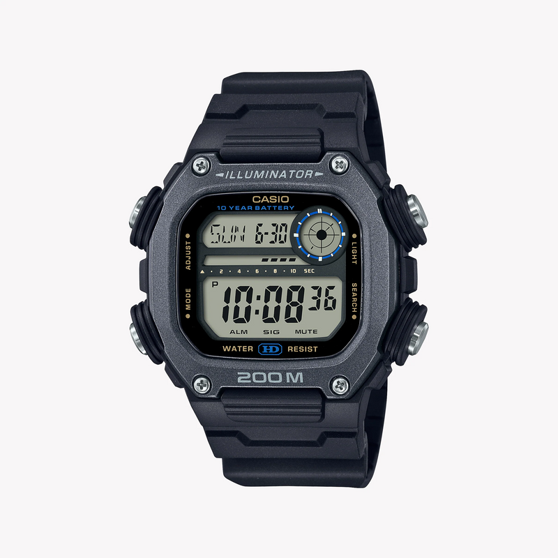 CASIO DW-291HX-1AVDF BOLD ADVENTURE - MEN'S DIGITAL WATCH WITH BLACK RESIN BAND & 20 ATM WATER RESISTANCE