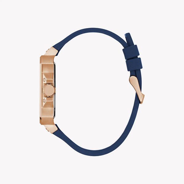 Guess Men's Rose Gold Watch, Blue Dial | Gw0637g3 by i-watch