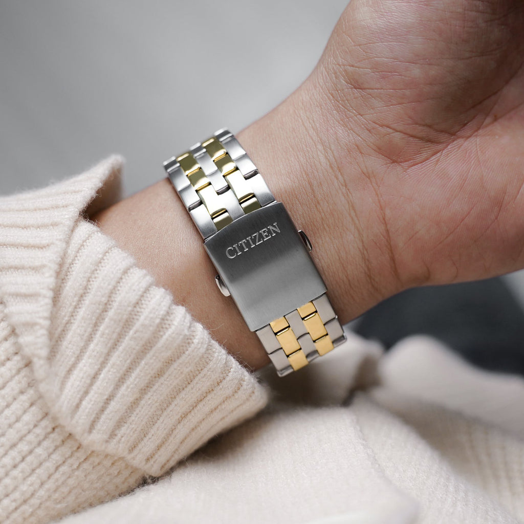 CITIZEN BI5059-50E STRIKING TIMEPIECE - MEN'S STAINLESS STEEL WATCH WITH BLACK DIAL & GOLD ACCENTS-i-Watch-4