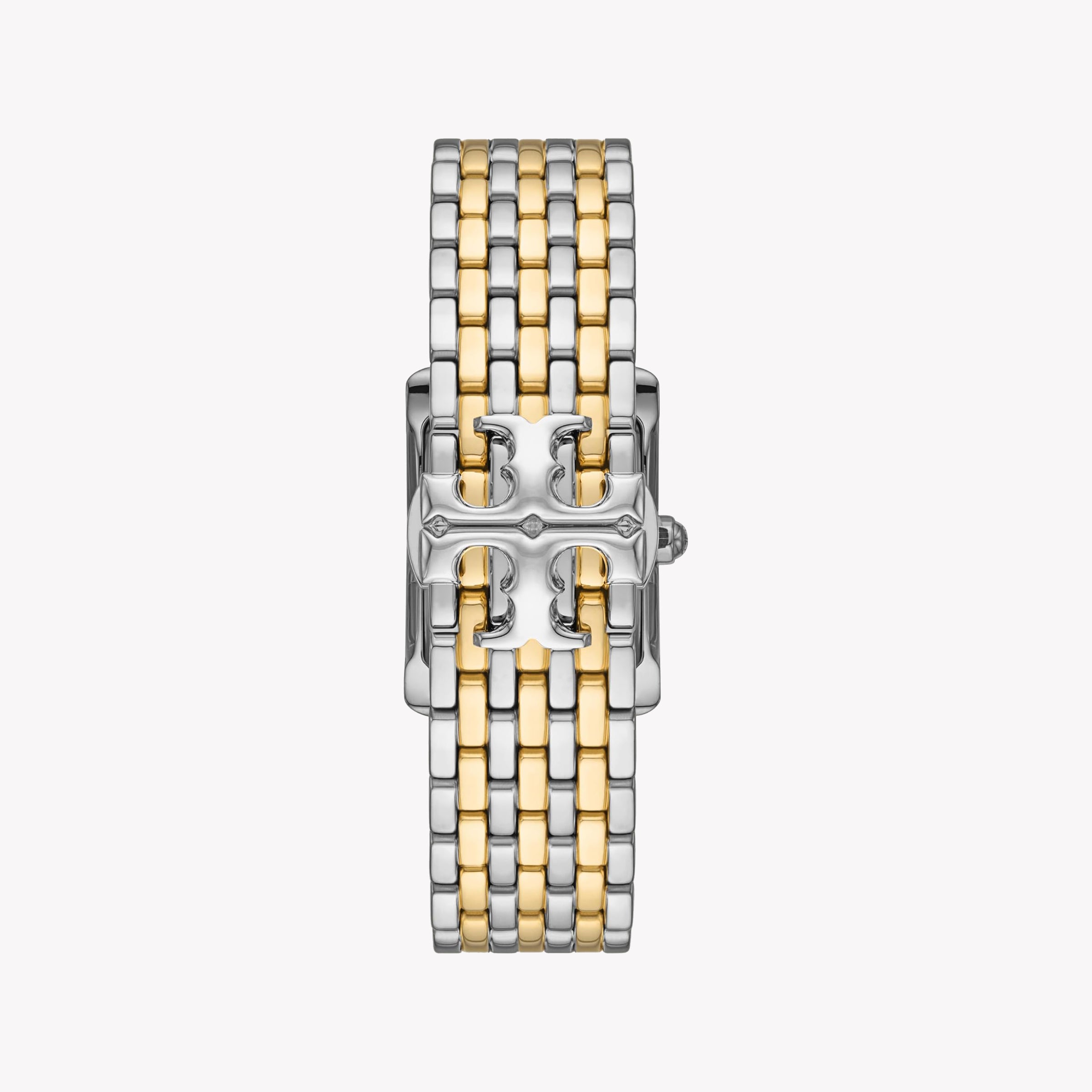 Tory Burch Women's Watch with Silver Stainless Steel Case and Gold / Silver Stainless Steel Band