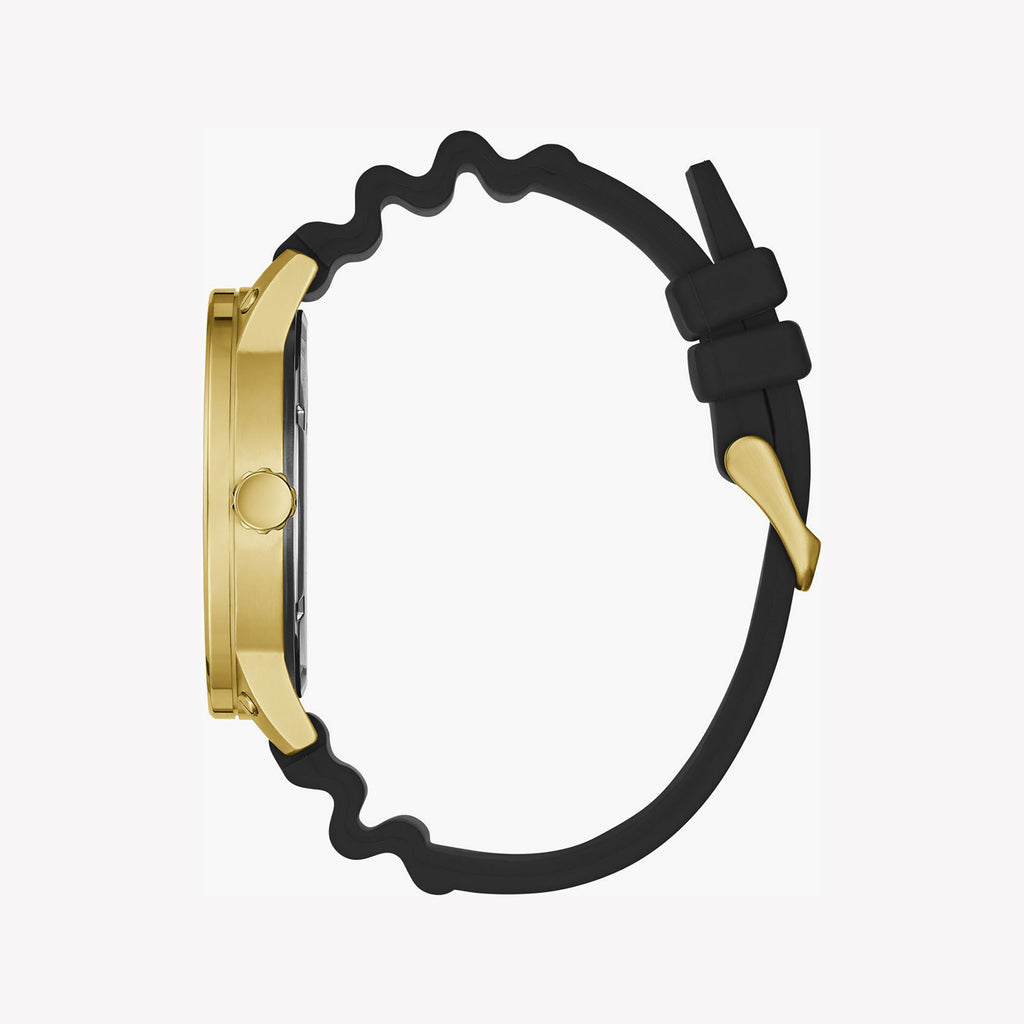GUESS GW0420G2 BOLD ELEGANCE - MEN'S STYLISH GOLD & BLACK WATCH with Silicone Band-i-Watch-2