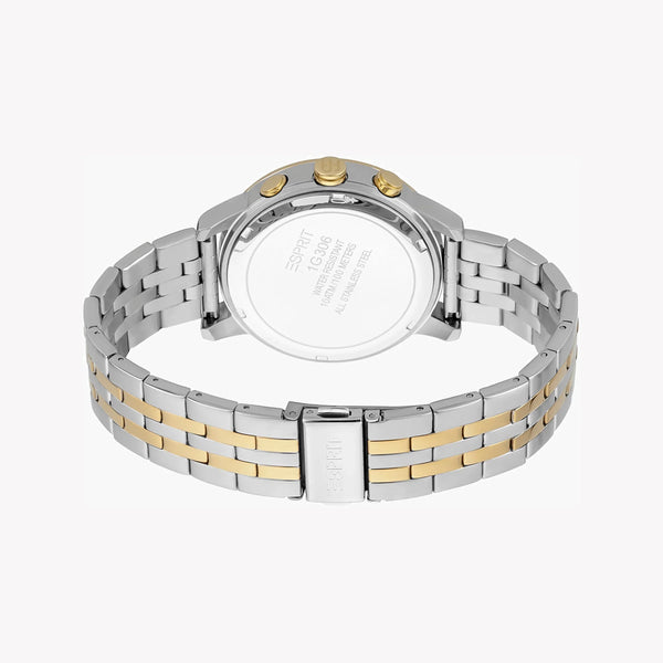 Esprit Men's Silver & Gold Watch, Black Dial | Es1g110m0035 by i-watch