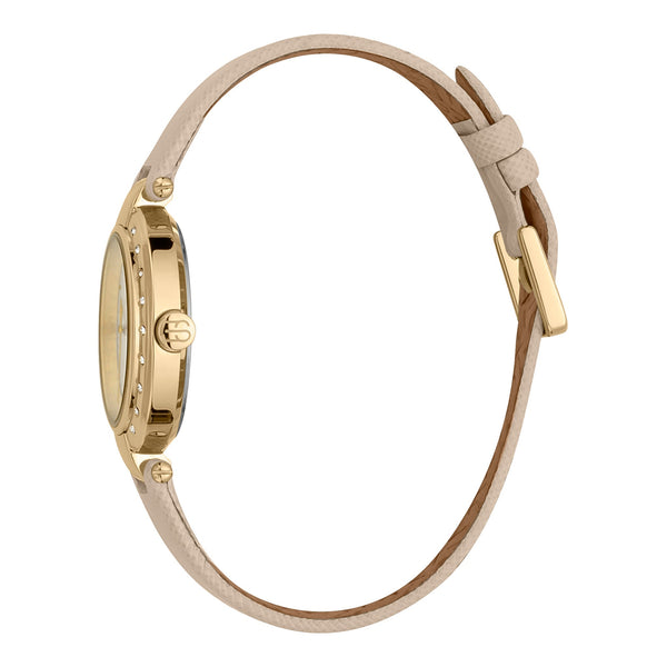 Esprit Women's Watch With Silver Stainless Steel Case And Beige Leather Band by i-watch