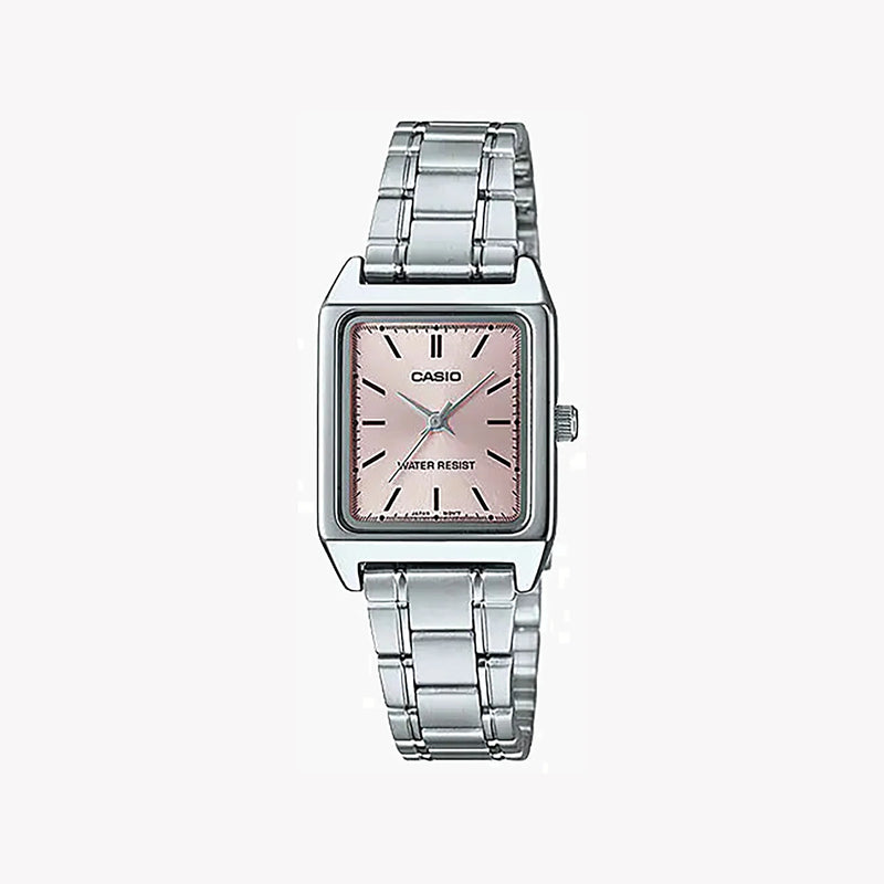 CASIO Women's Watch with Silver Chrome Plated Case and Silver Stainless Steel Band-i-Watch-3