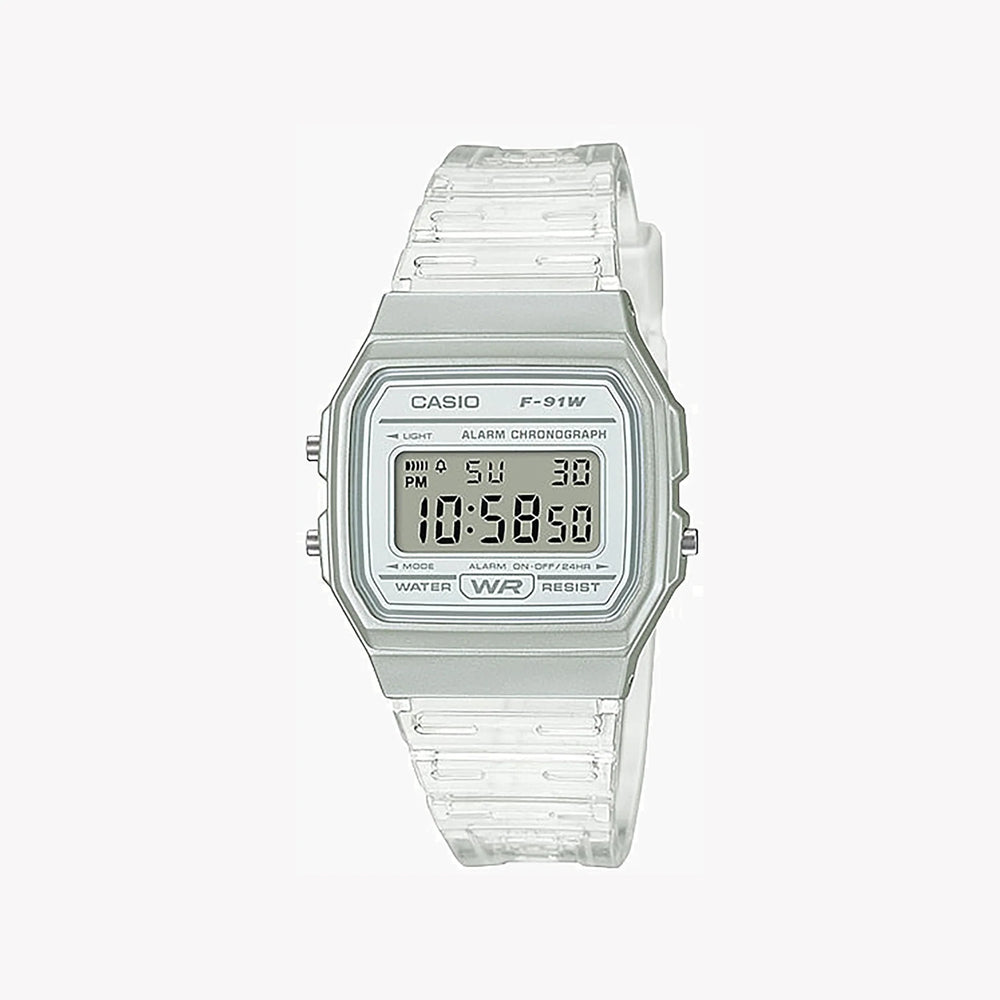 Casio Unisex White Resin Watch, Sleek Design | F-91ws-7df by i-watch