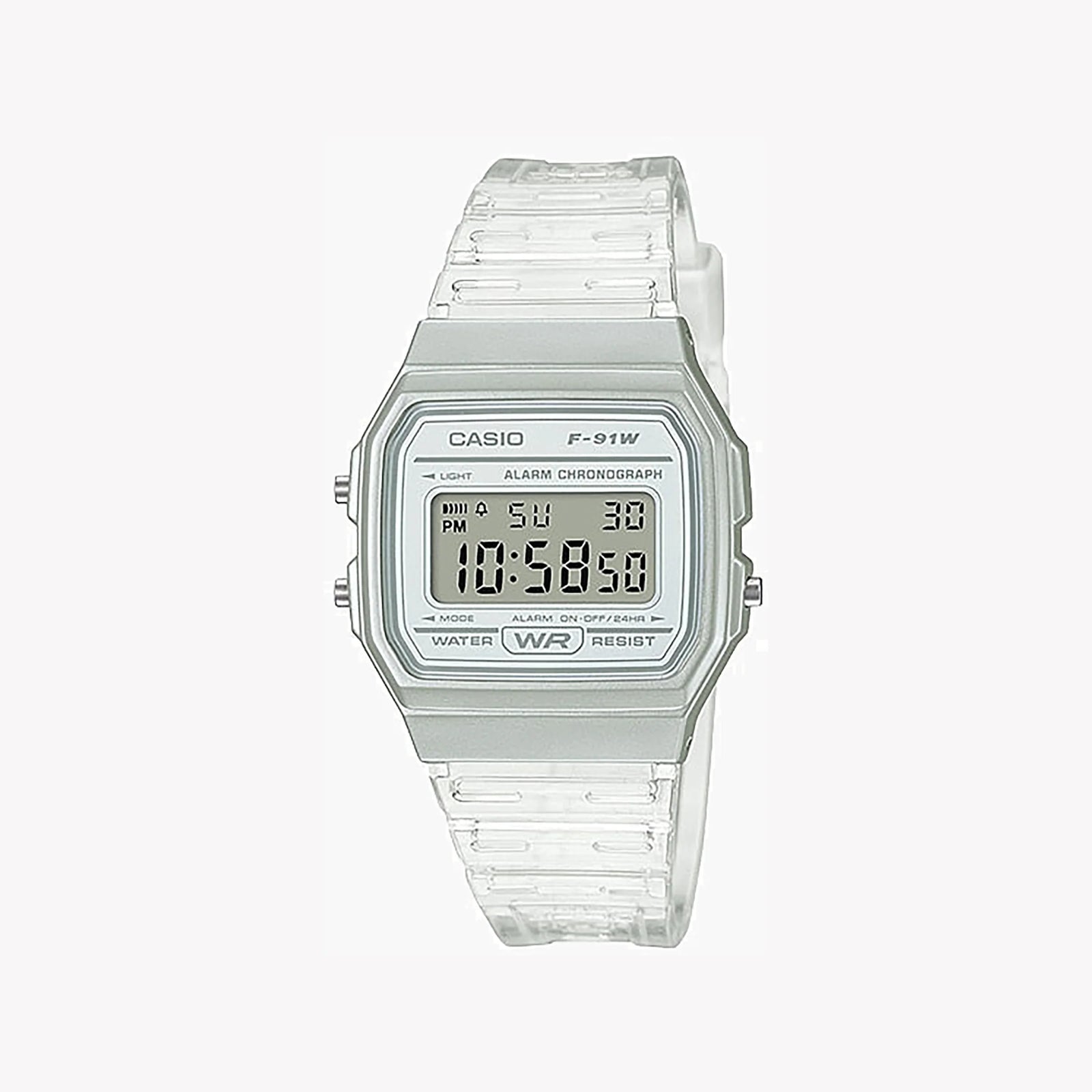 Casio Unisex White Resin Watch, Sleek Design | F-91ws-7df by i-watch