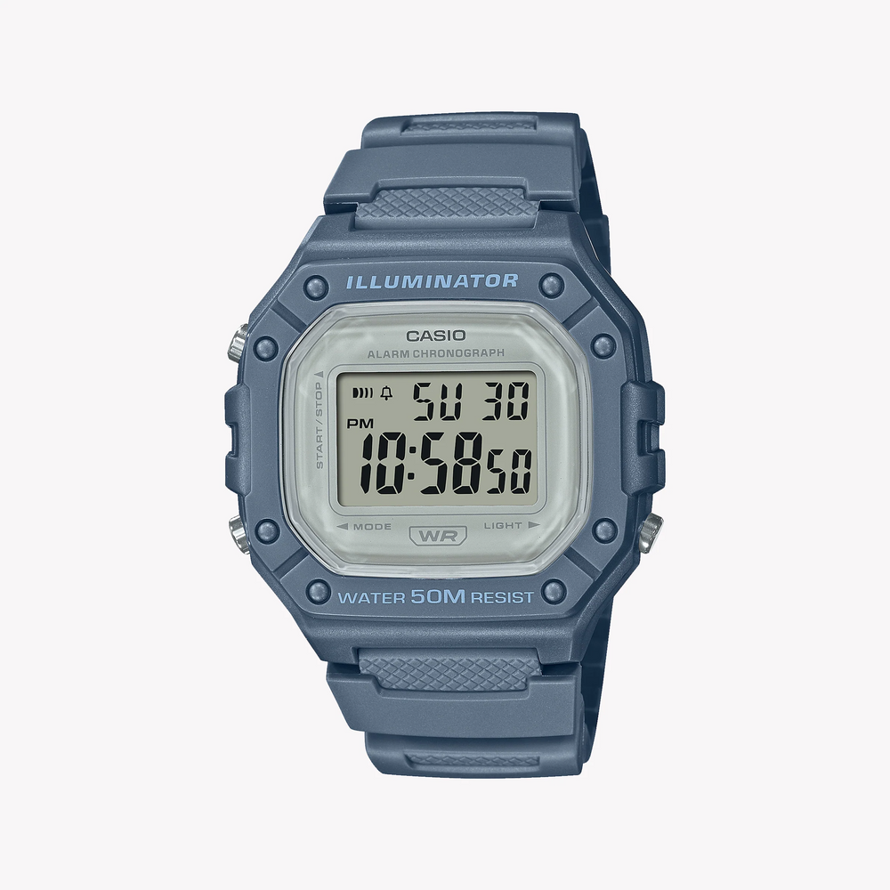 Casio G-Shock Unisex Blue Resin Watch, Digital | W-218hc-2avdf by i-watch